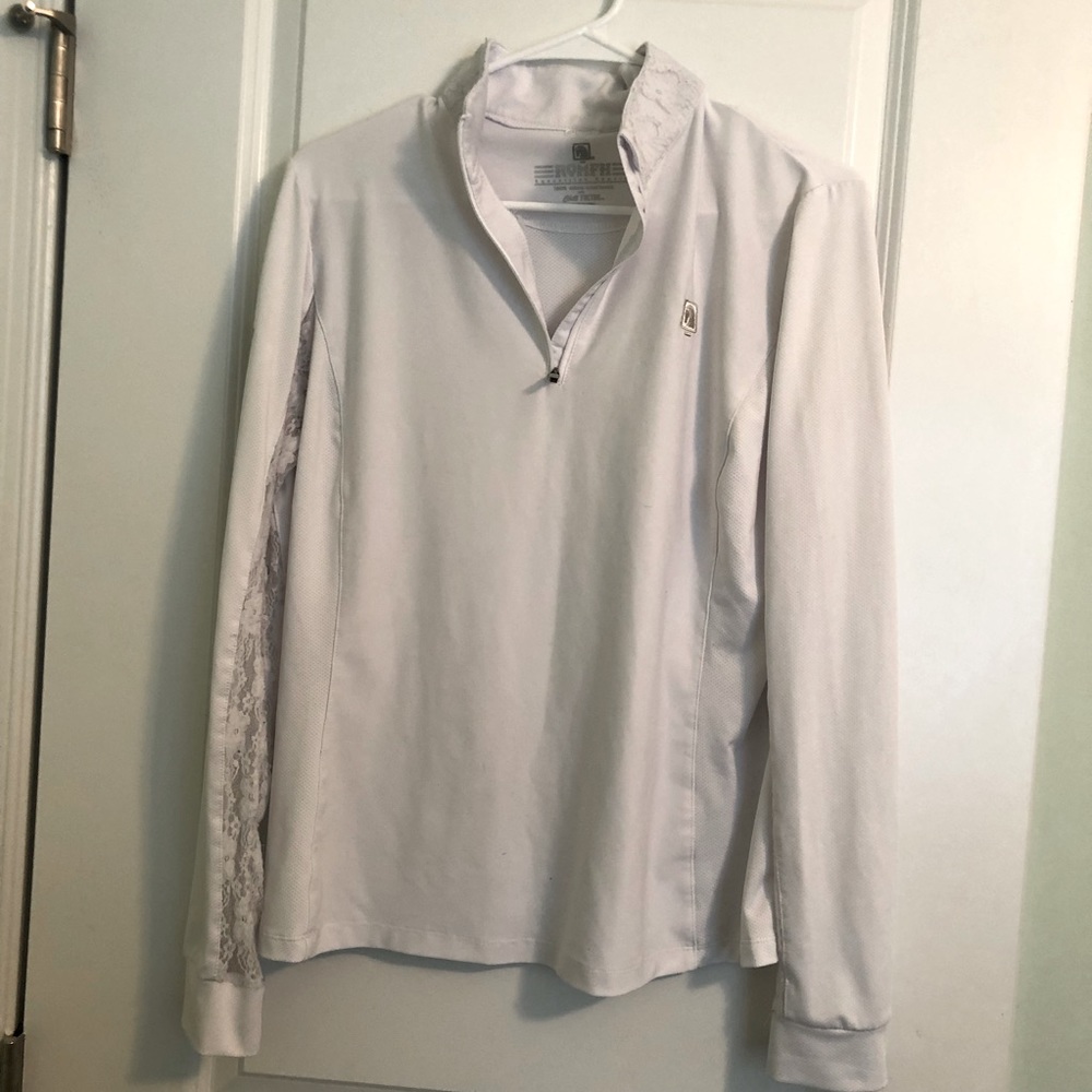 Romfh White Lace Sunshirt Show Shirt - M